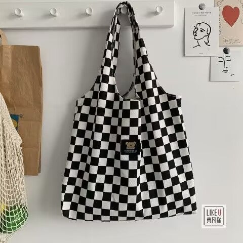 Original cow print design tote handbag