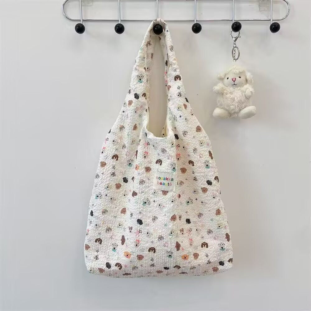 Printed one-shoulder commuter bag
