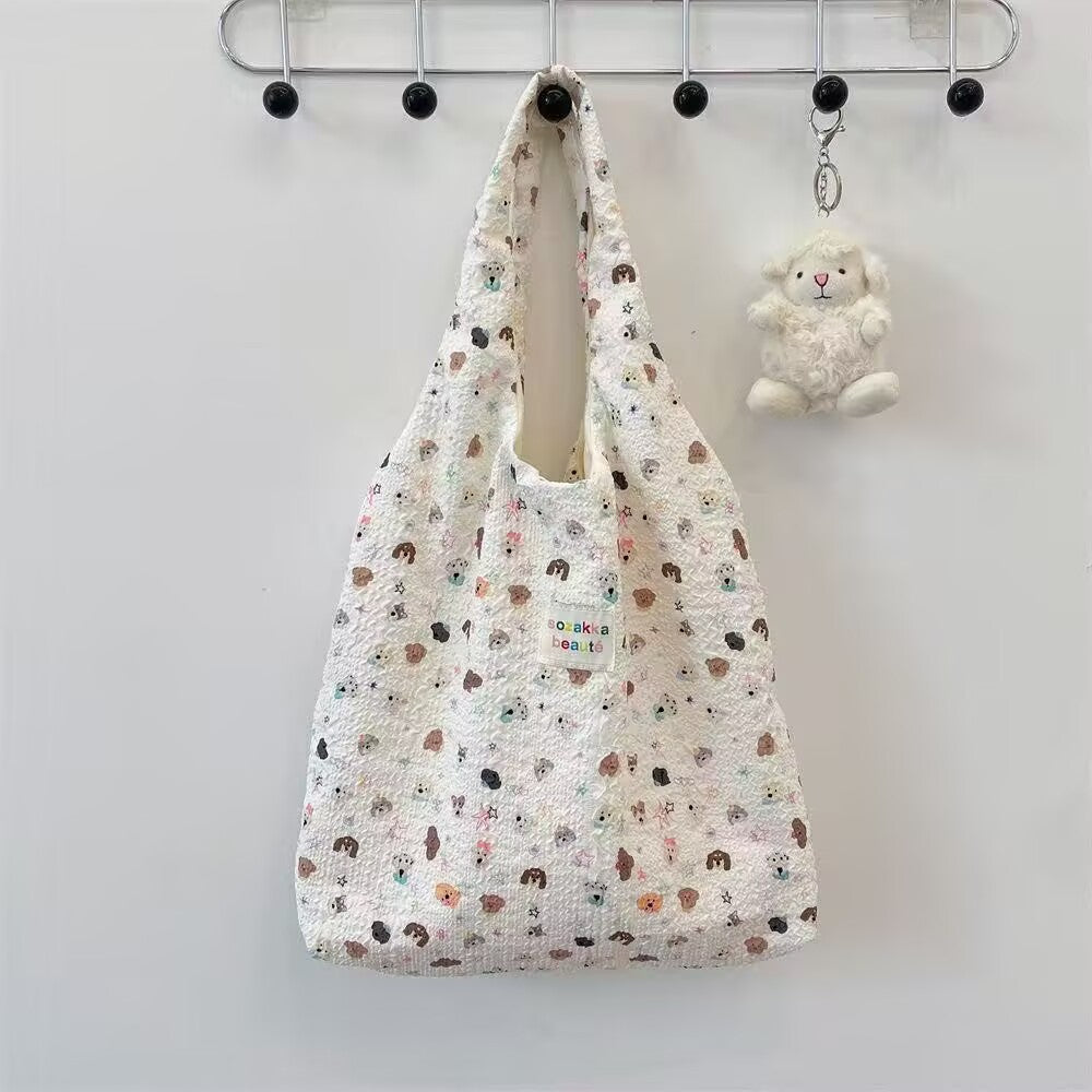 Printed one-shoulder commuter bag
