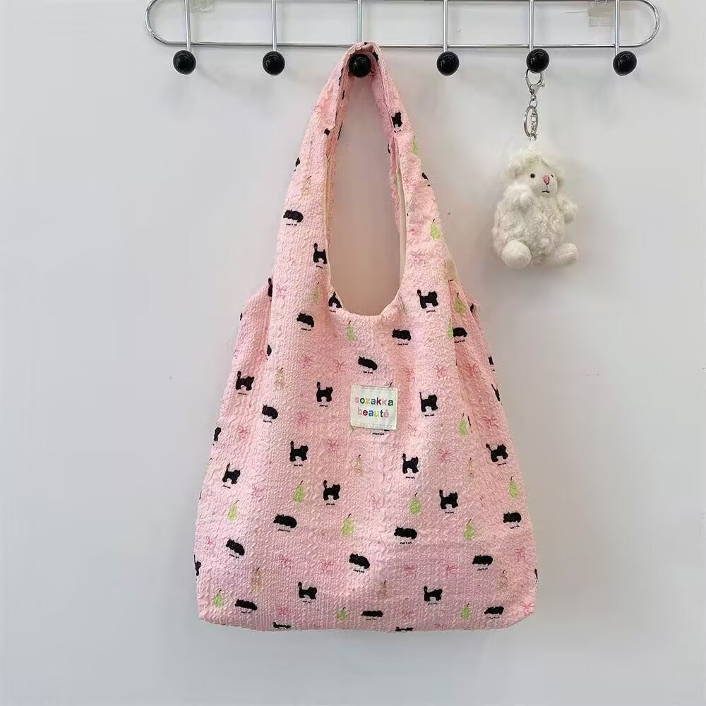 Printed one-shoulder commuter bag